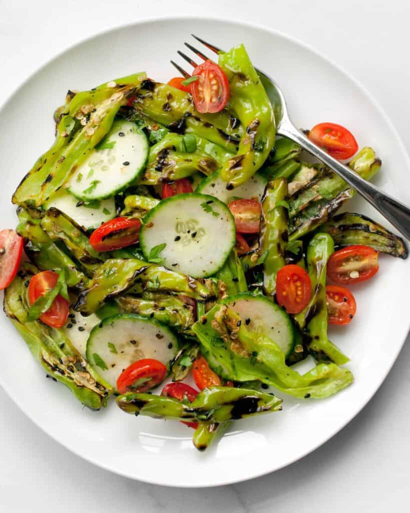 Shishito Pepper and Cucumber Salad