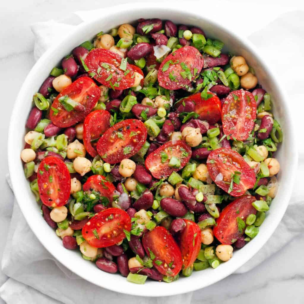 Chickpea Kidney Bean Snap Pea Salad | Last Ingredient