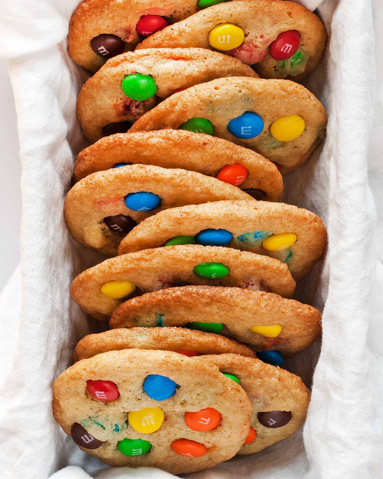 Thin and Crispy M&M Sugar Cookies Last Ingredient