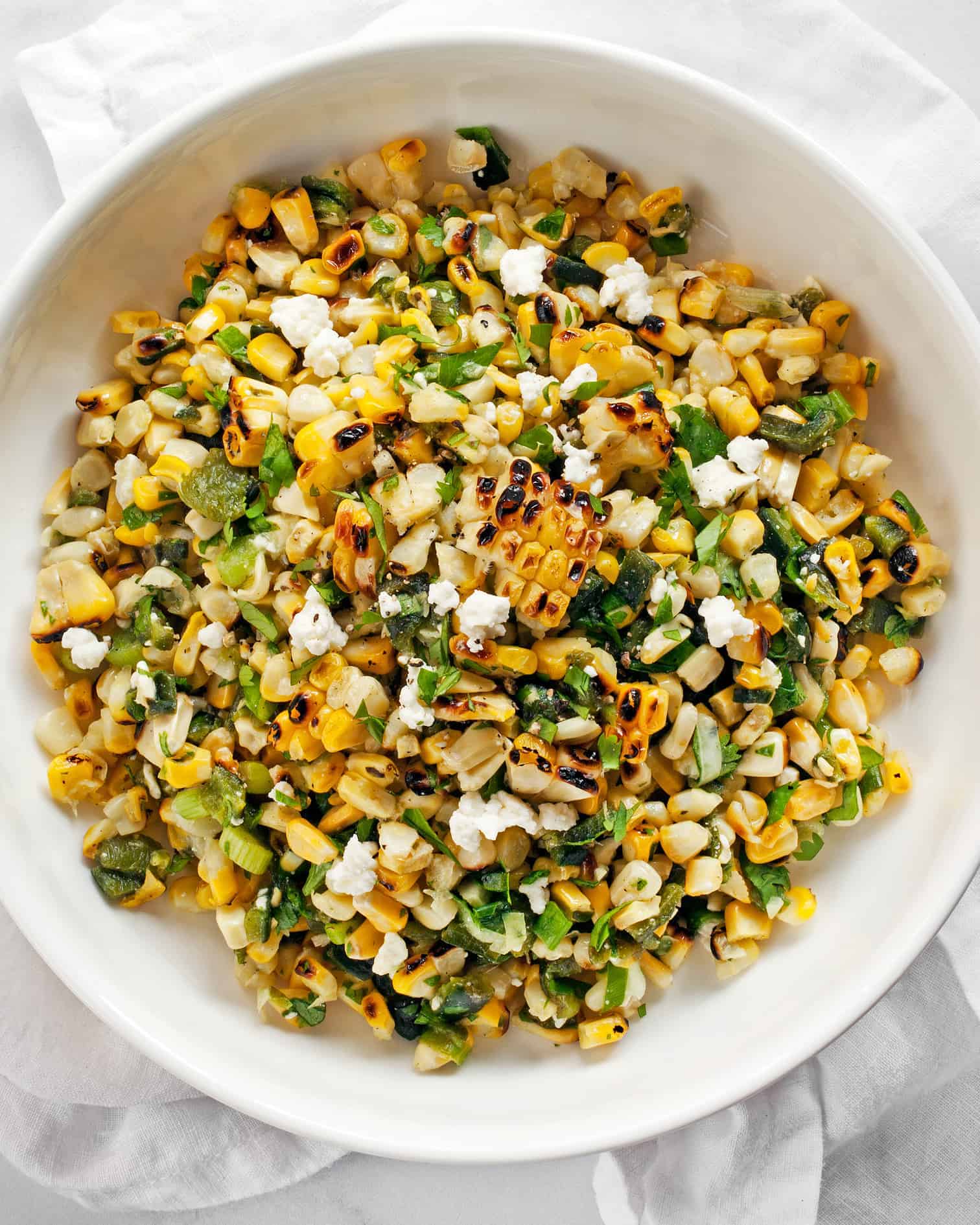Grilled Corn Poblano Salad