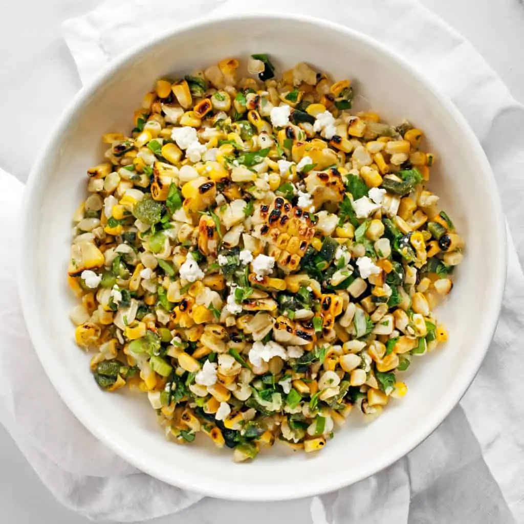 Grilled Corn Poblano Salad