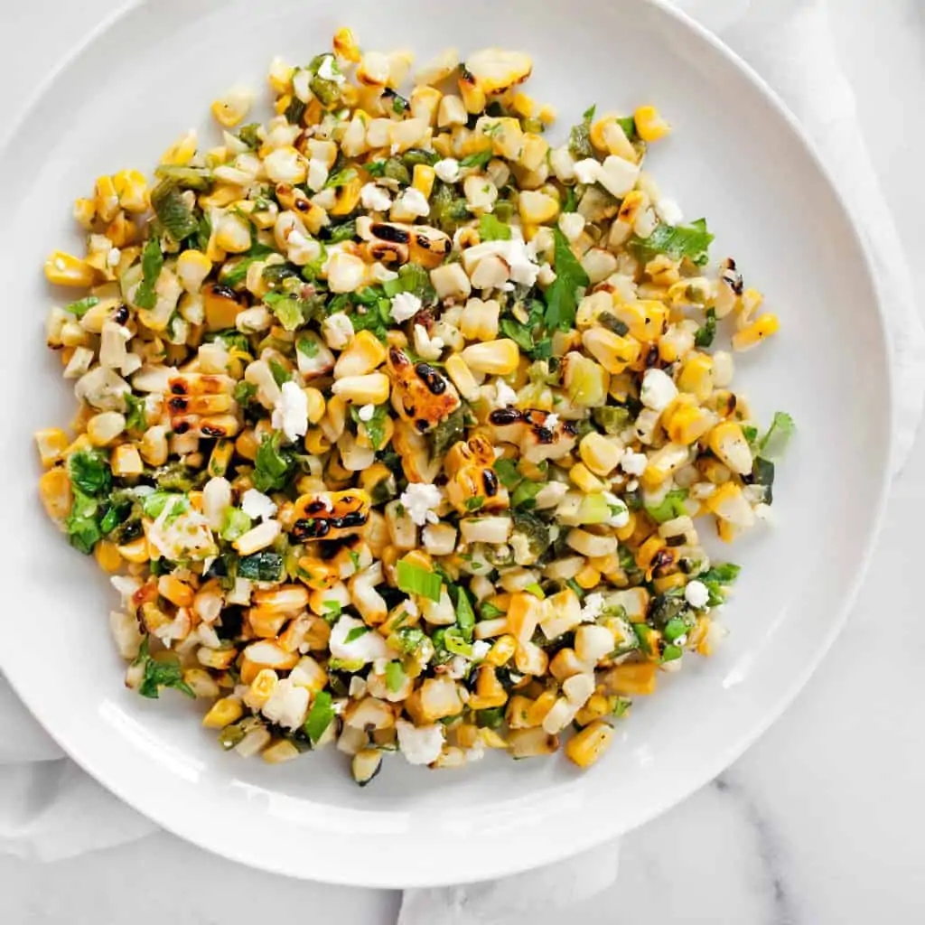 Grilled Corn Poblano Salad
