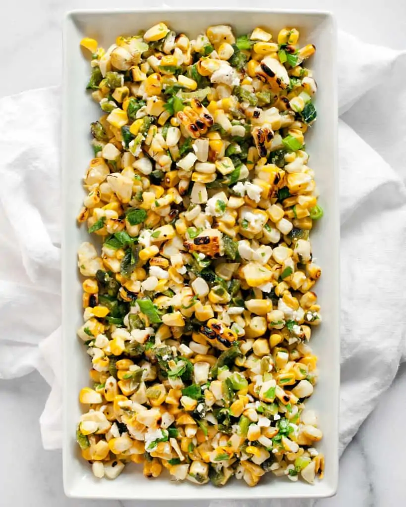 Grilled Corn Poblano Salad
