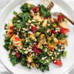 Stone Fruit Kale Barley Salad