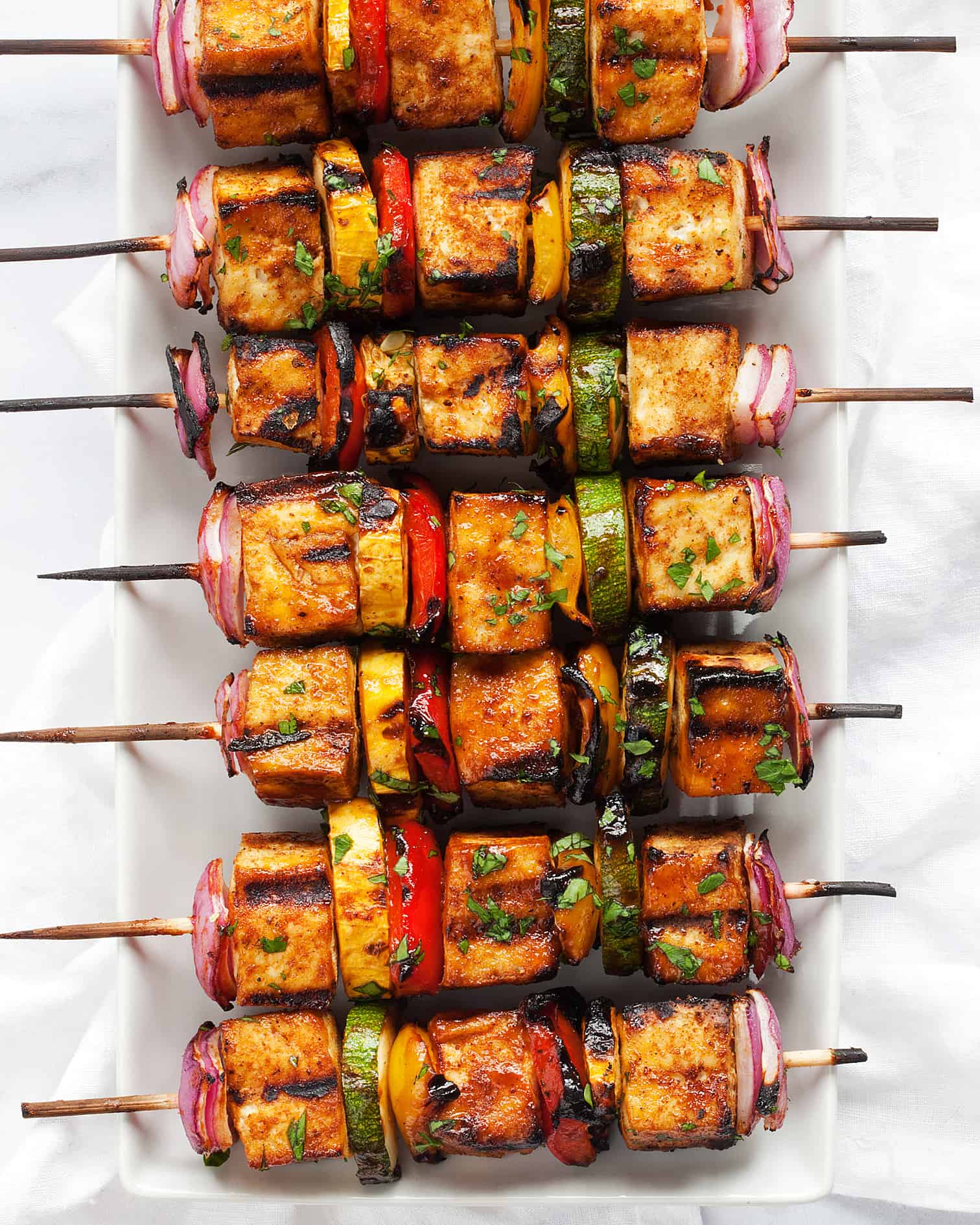 Barbecue Tofu Veggie Skewers Last Ingredient