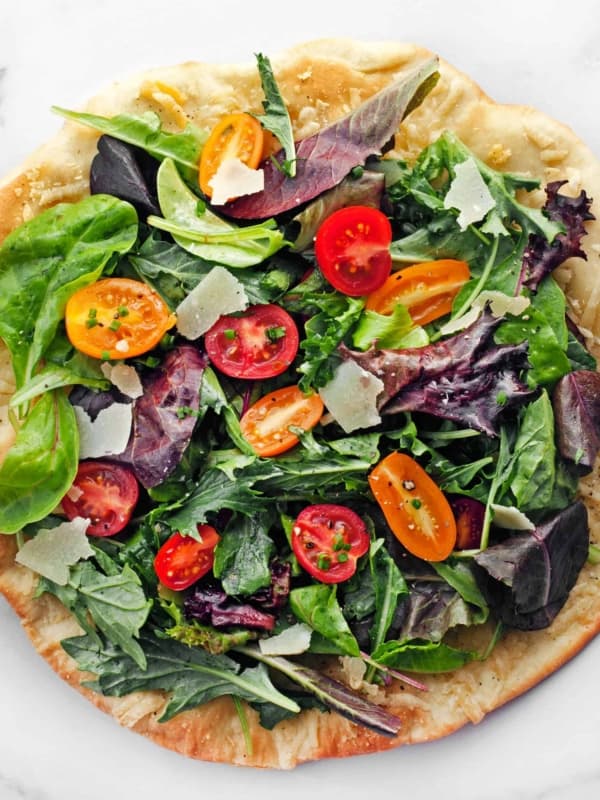 Mixed Greens Salad Pizza