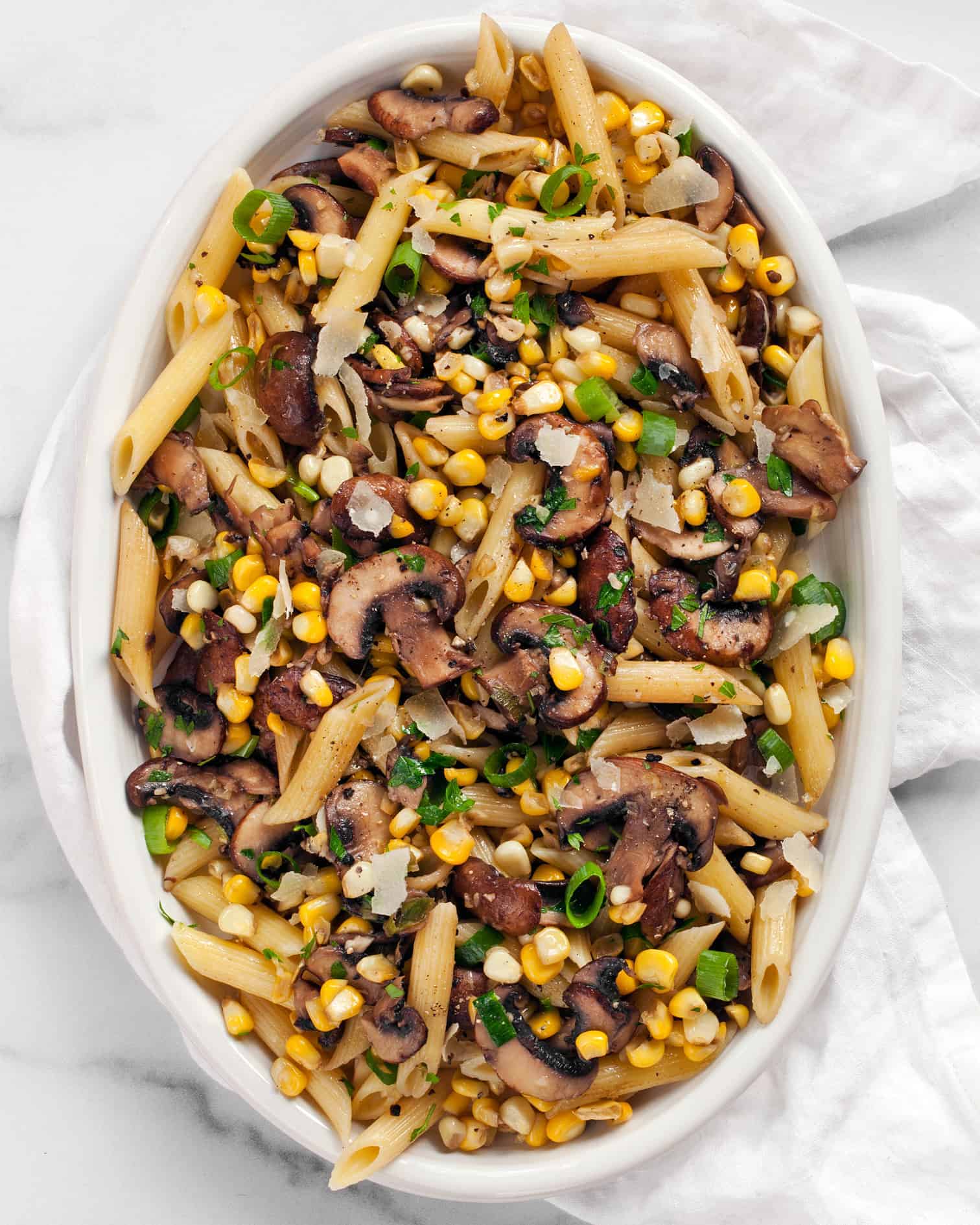 Mushroom Corn Penne Last Ingredient