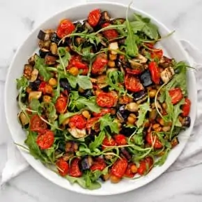 Roasted Eggplant Tomatoes and Chickpeas