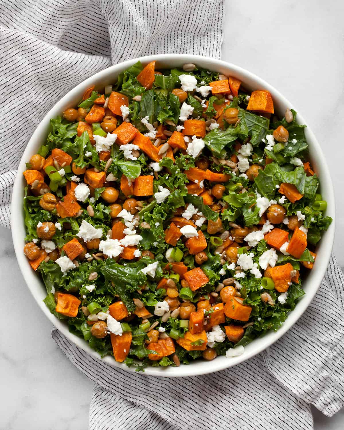 Kale Sweet Potato Salad with Crispy Chickpeas - Last Ingredient