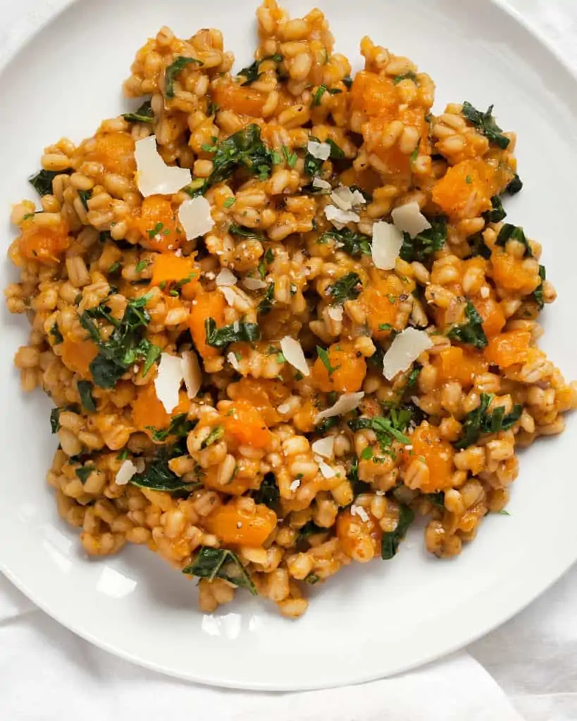 Butternut Squash Baked Barley Risotto