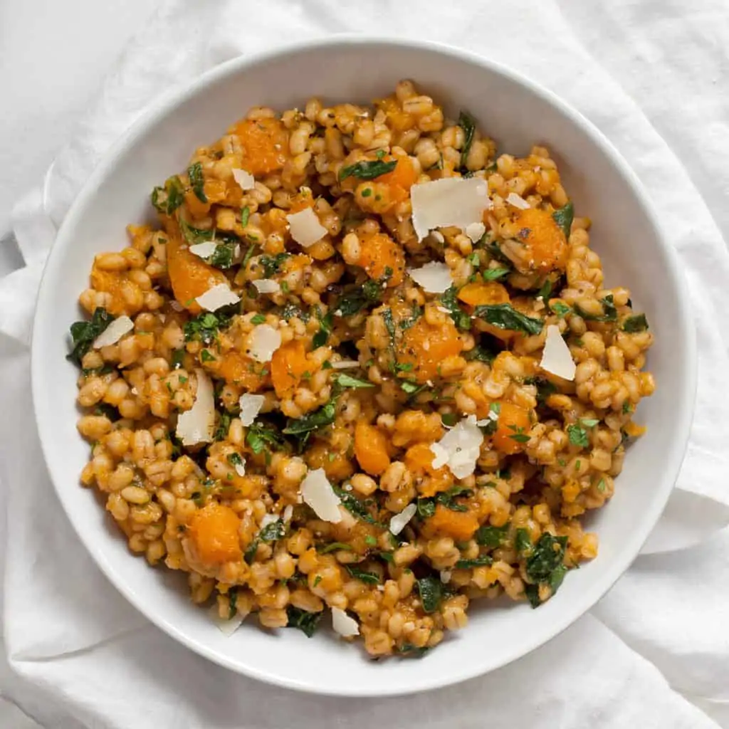 Butternut Squash Baked Barley Risotto