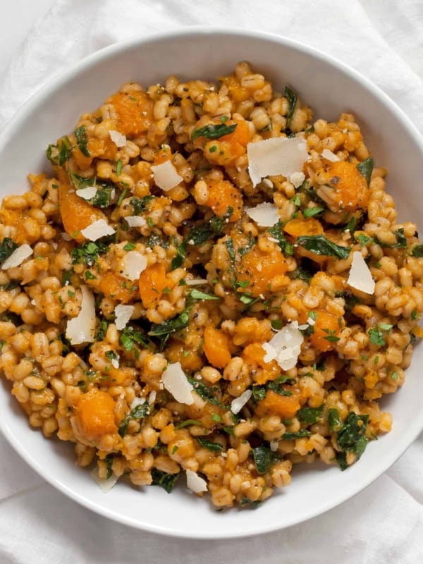 Butternut Squash Baked Barley Risotto