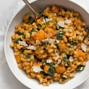 Butternut Squash Baked Barley Risotto