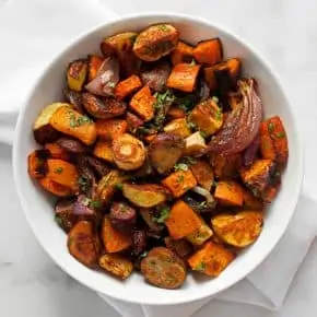 Chili Lime Roasted Root Vegetables