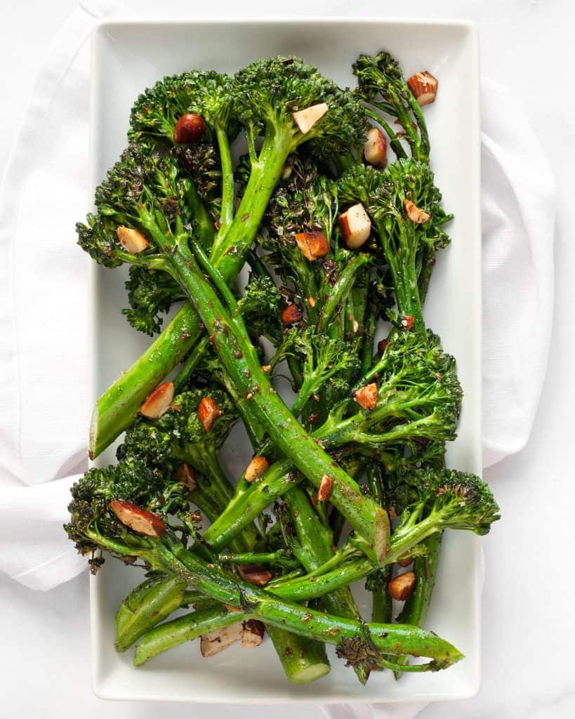 Sauteed broccolini with nuts