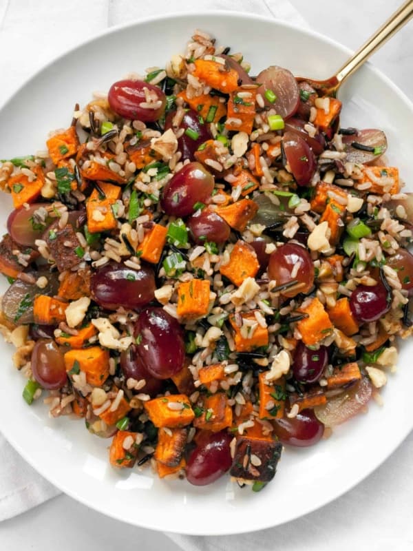 Sweet Potato Grape Wild Rice Salad