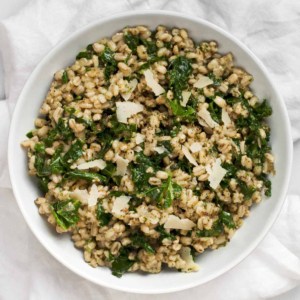 Baked Kale Barley Risotto