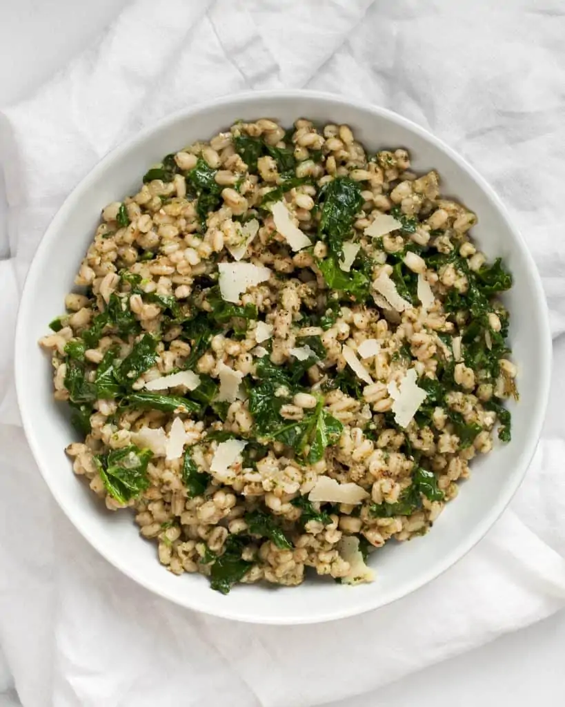 Baked Kale Barley Risotto