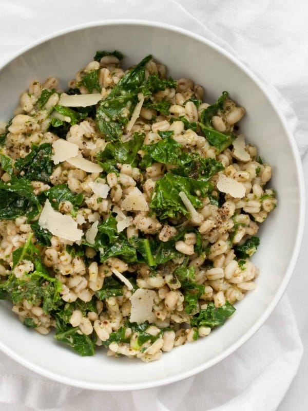 Baked Kale Barley Risotto