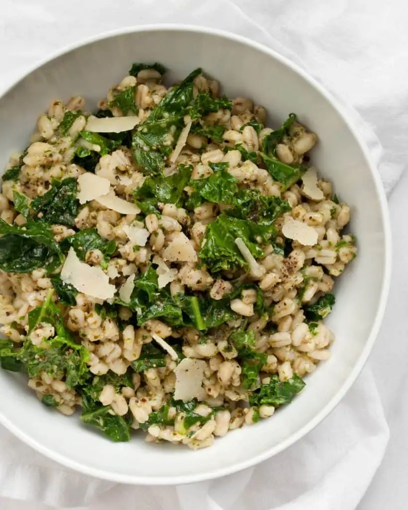 Baked Kale Barley Risotto