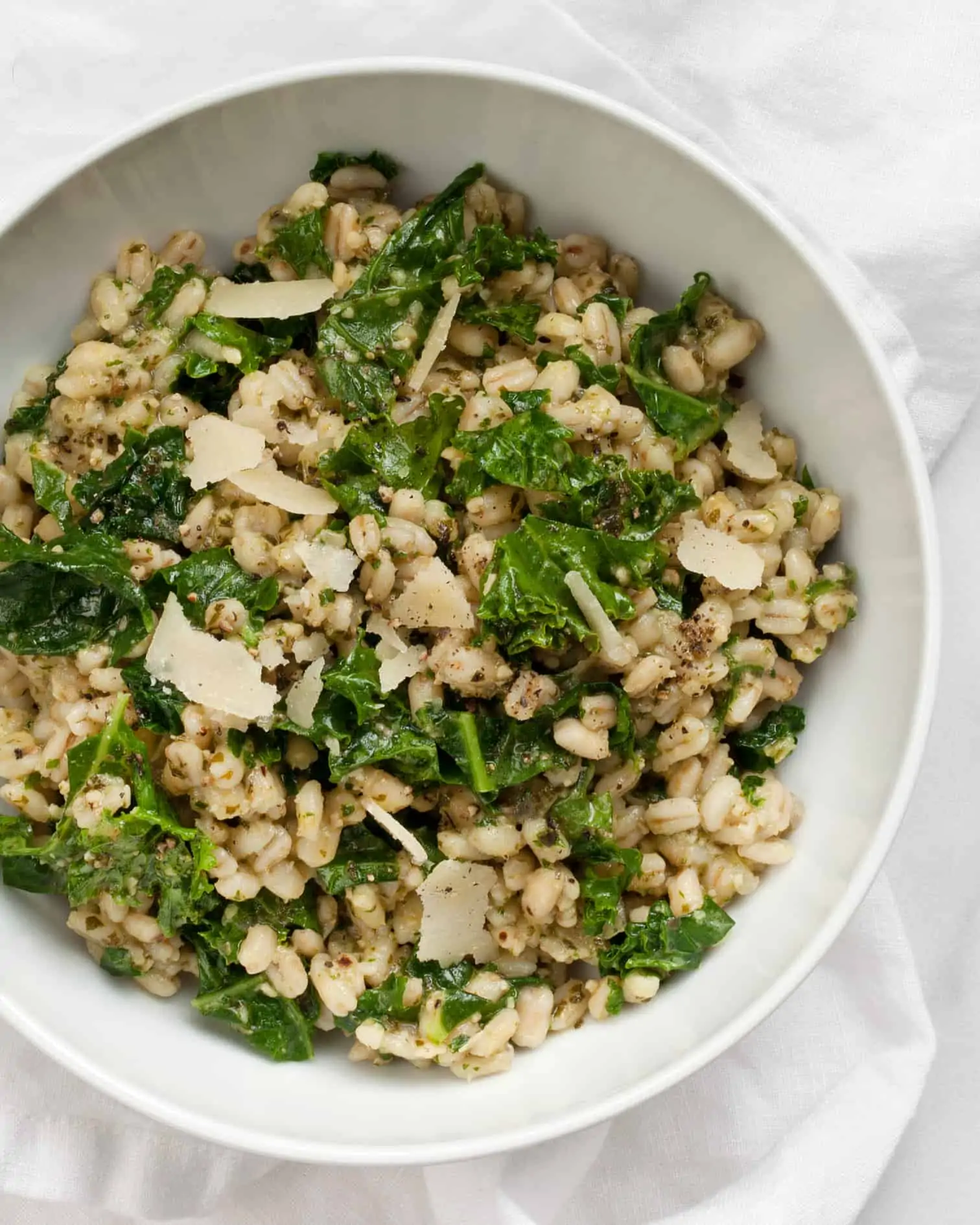 Baked Kale Barley Risotto