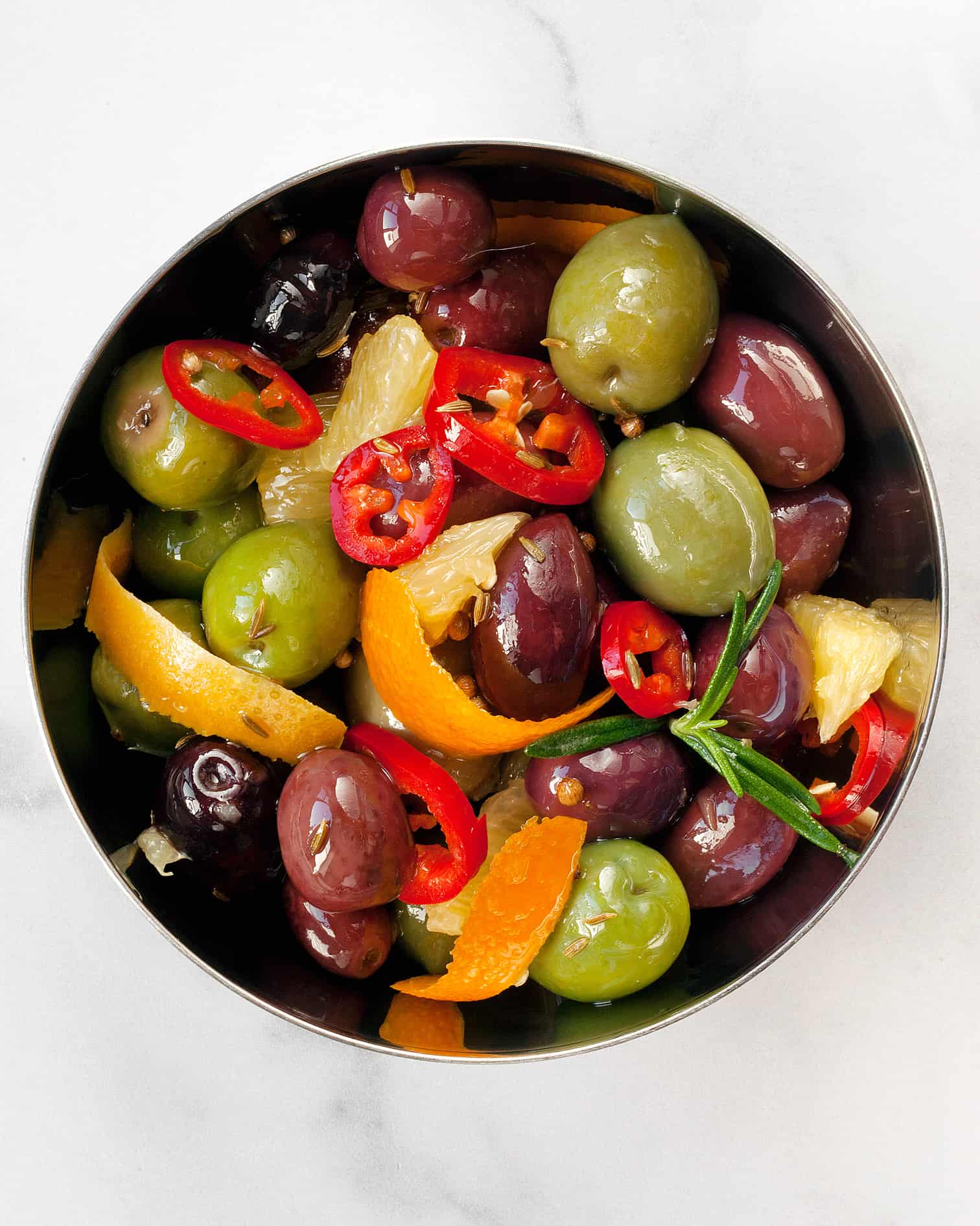 CitrusMarinated Olives with Chilies and Rosemary Last Ingredient