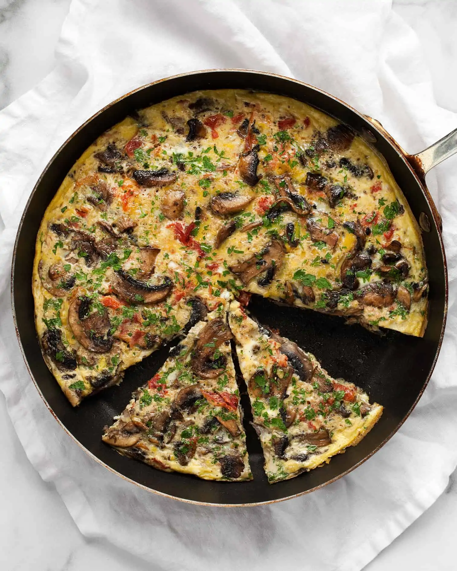 Mushroom Tomato Frittata