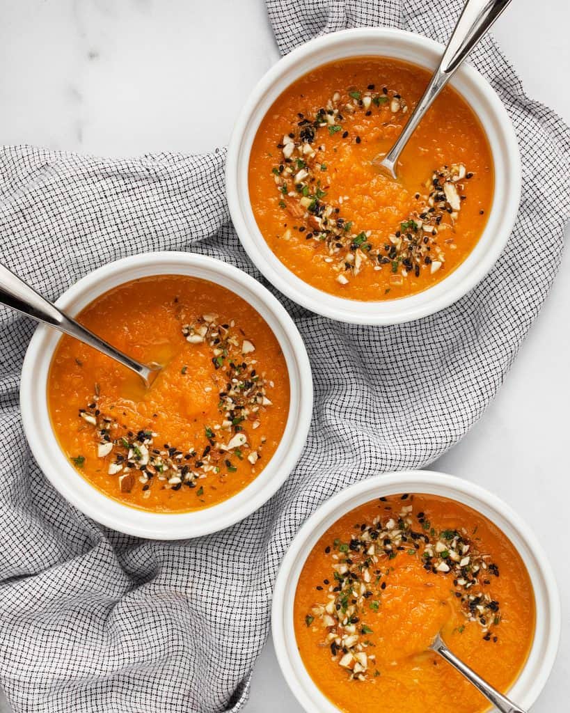 Vegan Carrot Ginger Soup with Almond Dukkah | Last Ingredient