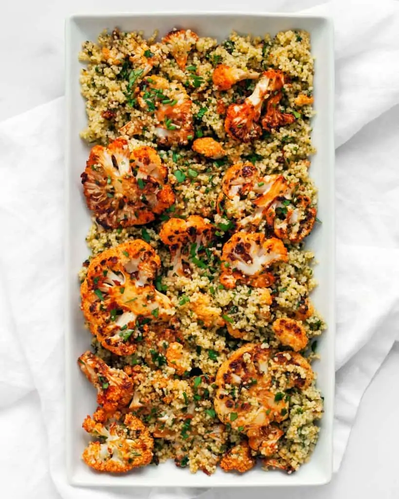 Harissa Roasted Cauliflower Couscous