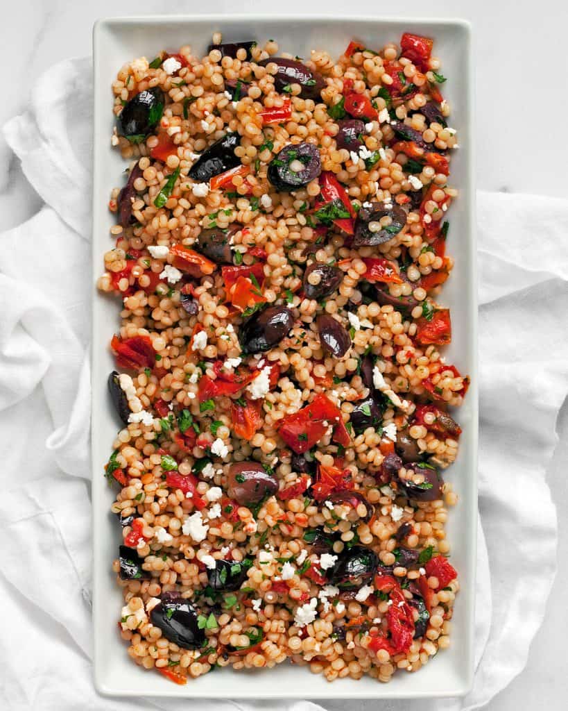 Couscous with olives and roasted tomatoes