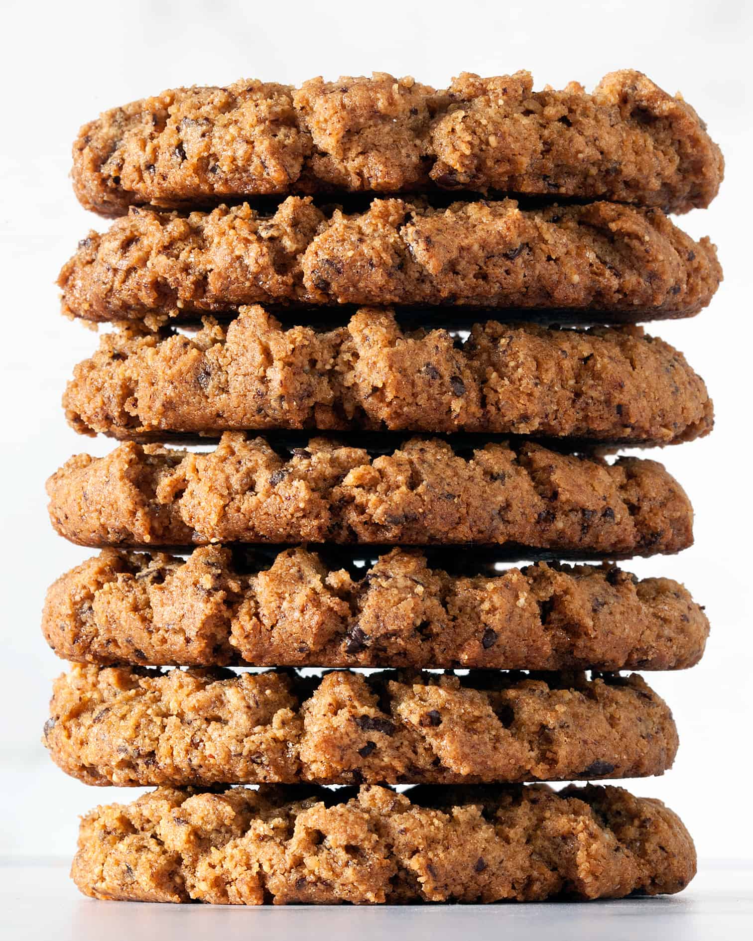 A stack of flourless peanut butter cookies