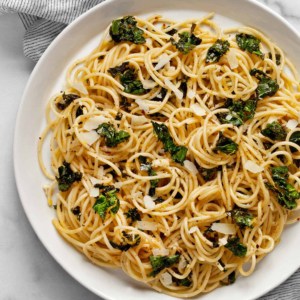 Lemon Pepper Spaghetti with Kale