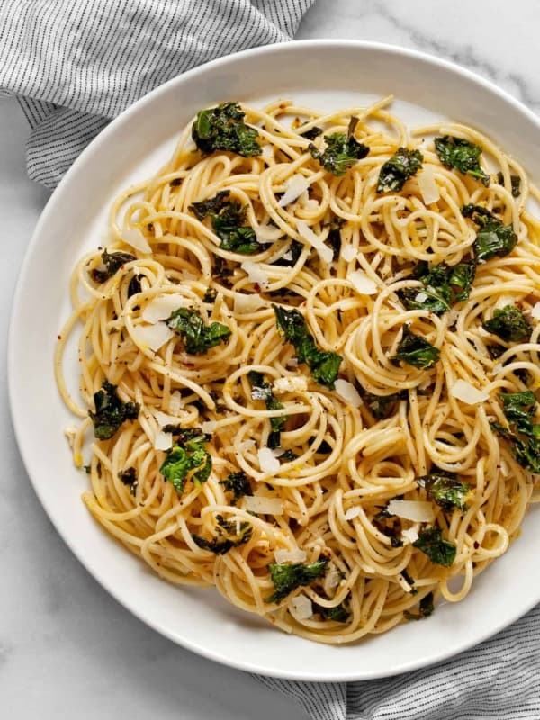 Lemon Pepper Spaghetti with Kale