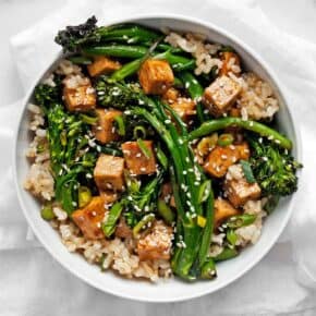 Sheet Pan Teriyaki Tofu Broccolini