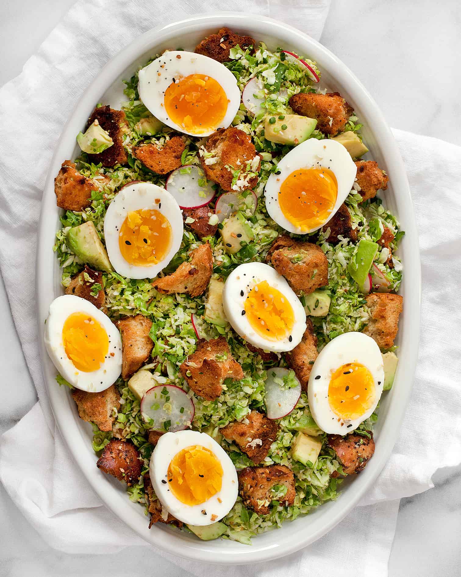 Brussels Sprout Breakfast Salad Last Ingredient