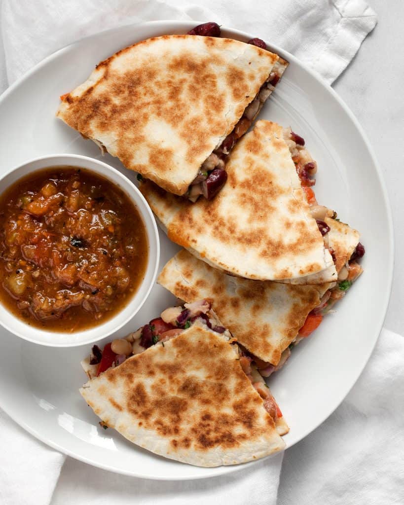 Three Bean Quesadillas