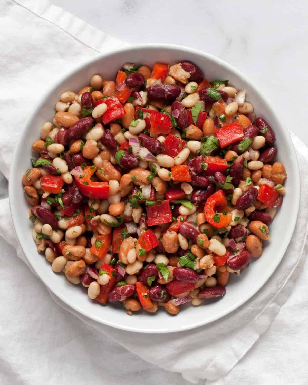Three Bean Salad with Black, Pinto and Navy Beans Last Ingredient