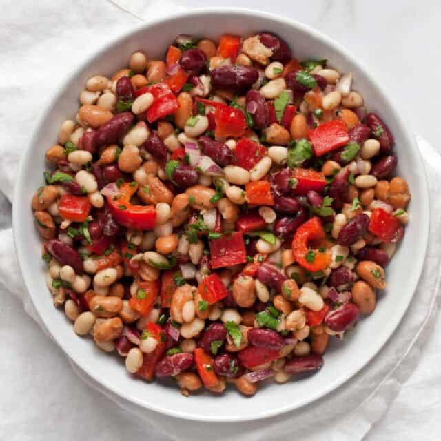 Three Bean Salad with Black, Pinto and Navy Beans Last Ingredient