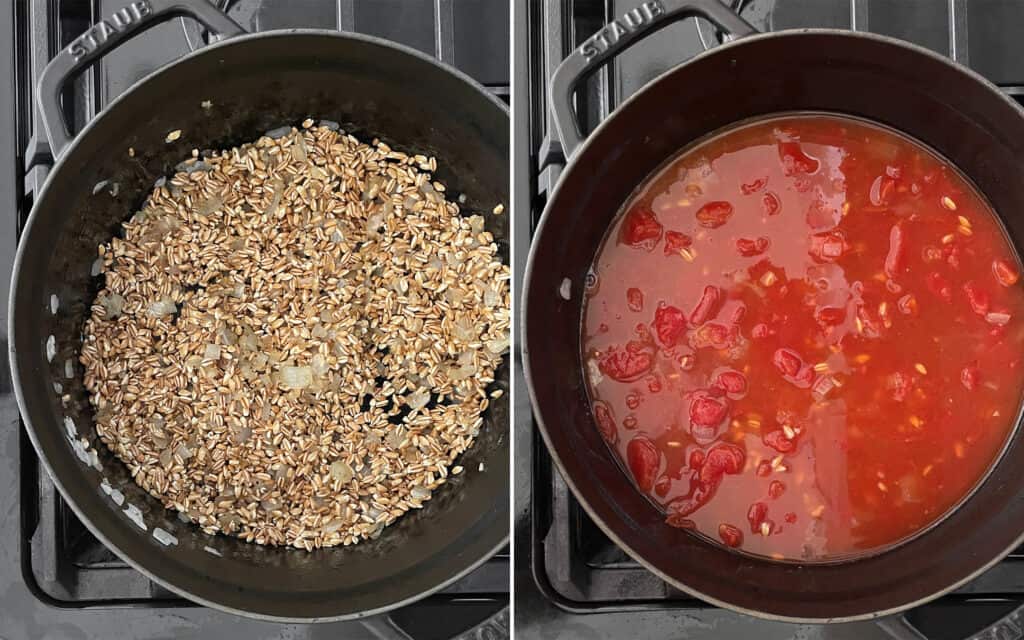 Baked Farro Risotto with Canned Tomatoes | Last Ingredient