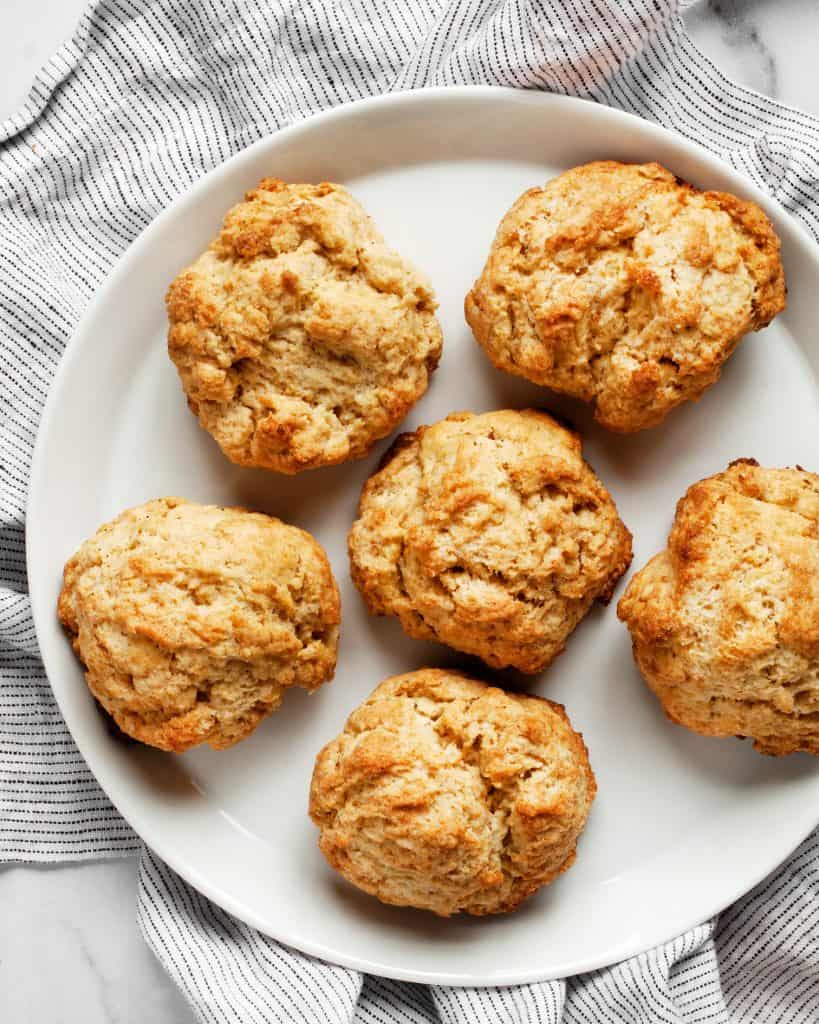 Lemon scones on a plate