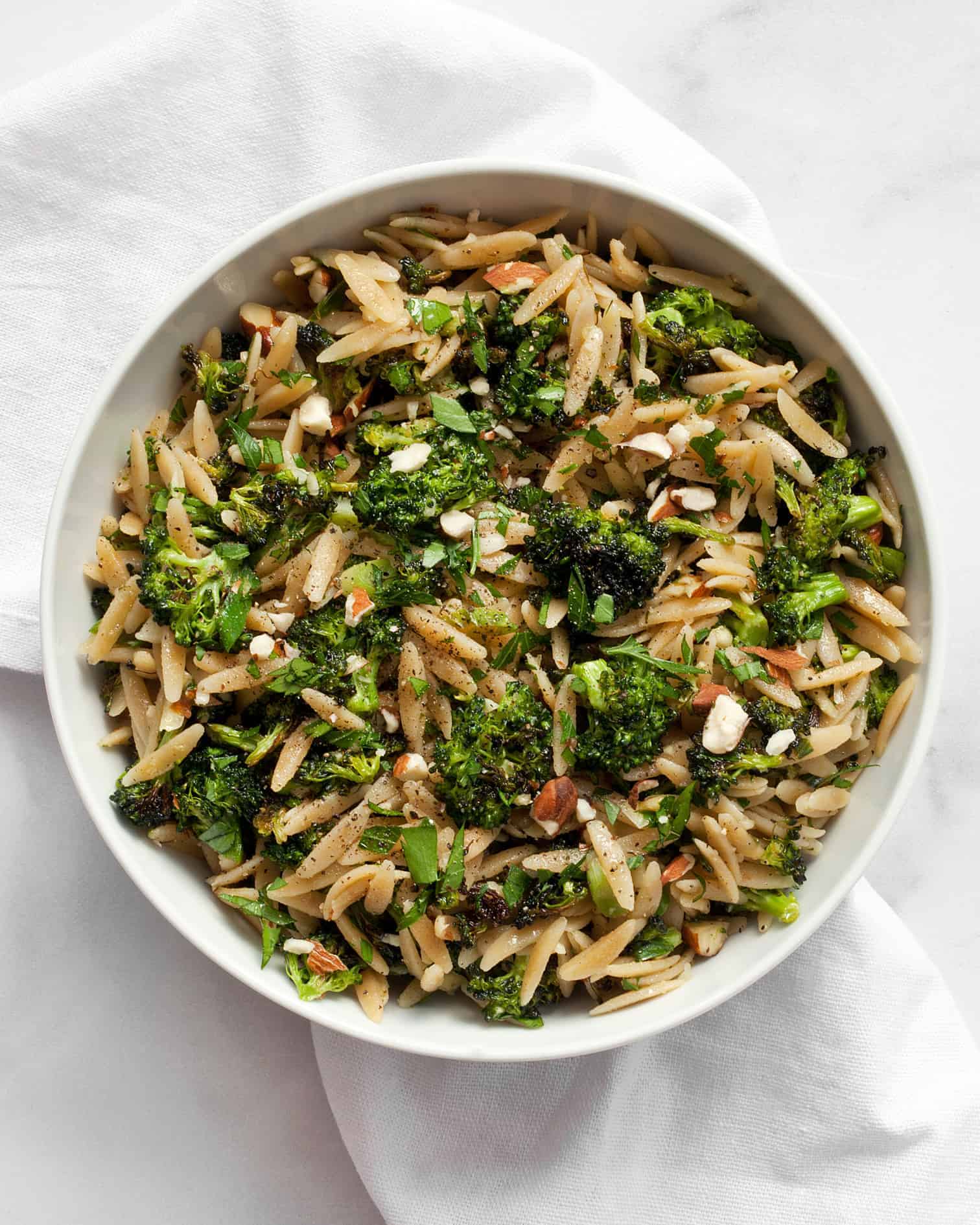 Roasted Broccoli Orzo with Lemon, Garlic & Almonds Last Ingredient