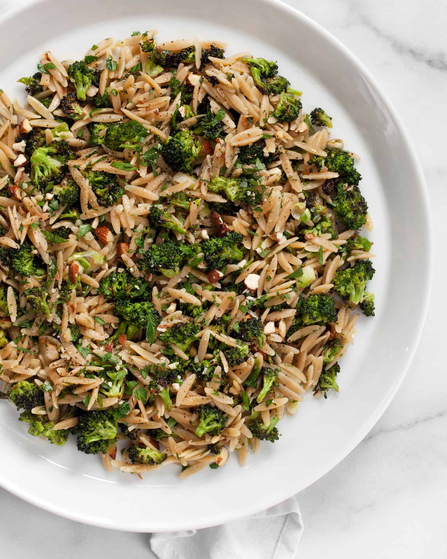 Roasted Broccoli Orzo with Lemon, Garlic & Almonds Last Ingredient