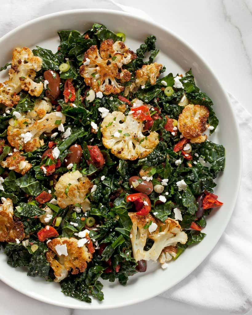 Roasted Cauliflower Kale Salad