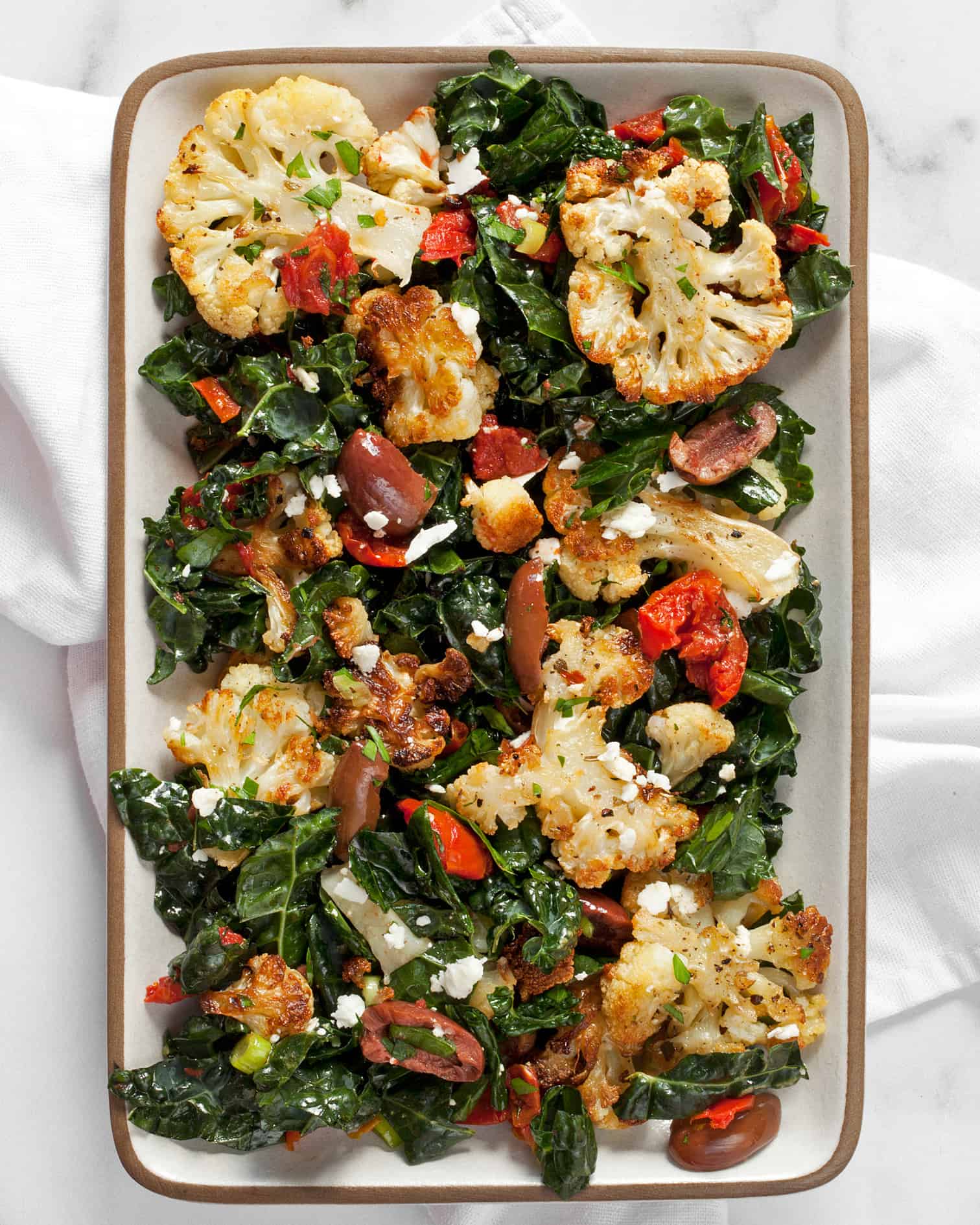 Roasted Cauliflower Kale Salad Last Ingredient