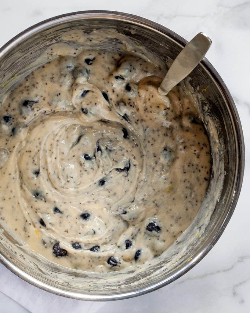 Stir together the muffin batter in a bowl
