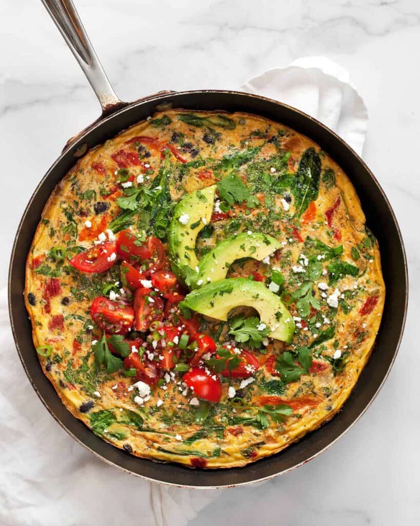 Black Bean Roasted Pepper Frittata