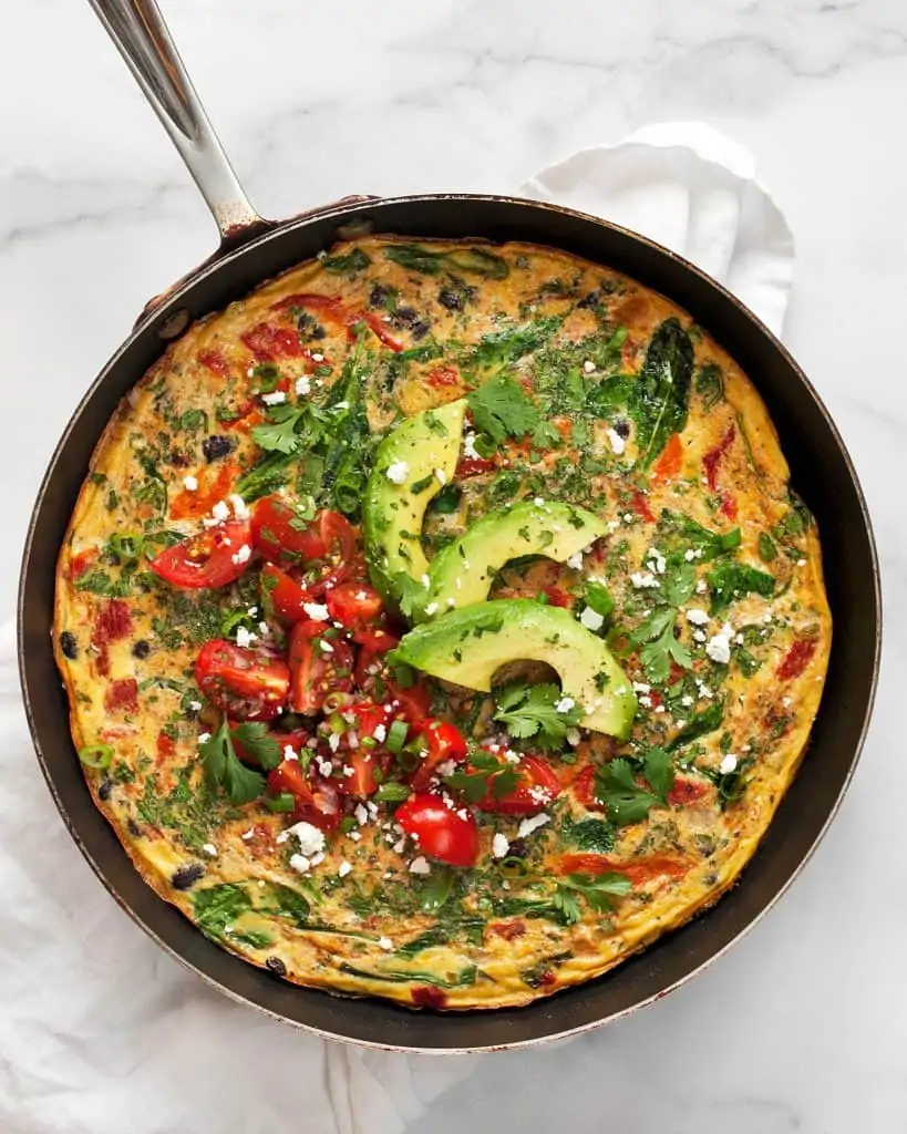 Black Bean Roasted Pepper Frittata