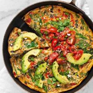 Black Bean Roasted Pepper Frittata