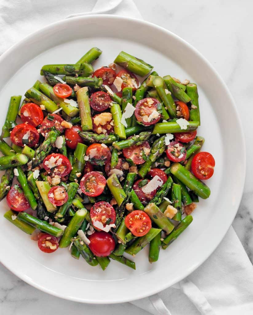 Grilled Asparagus Tomato Salad