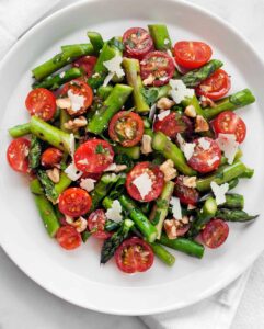 Grilled Asparagus Tomato Salad with Walnuts | Last Ingredient